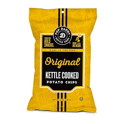 Miniatura 3 de Pop Daddy Kettle - Papas fritas cocidas, Kosher y sin gluten, bolsas individuales de papas fritas de 5 onzas, paquete de 3, hervidor original cocido