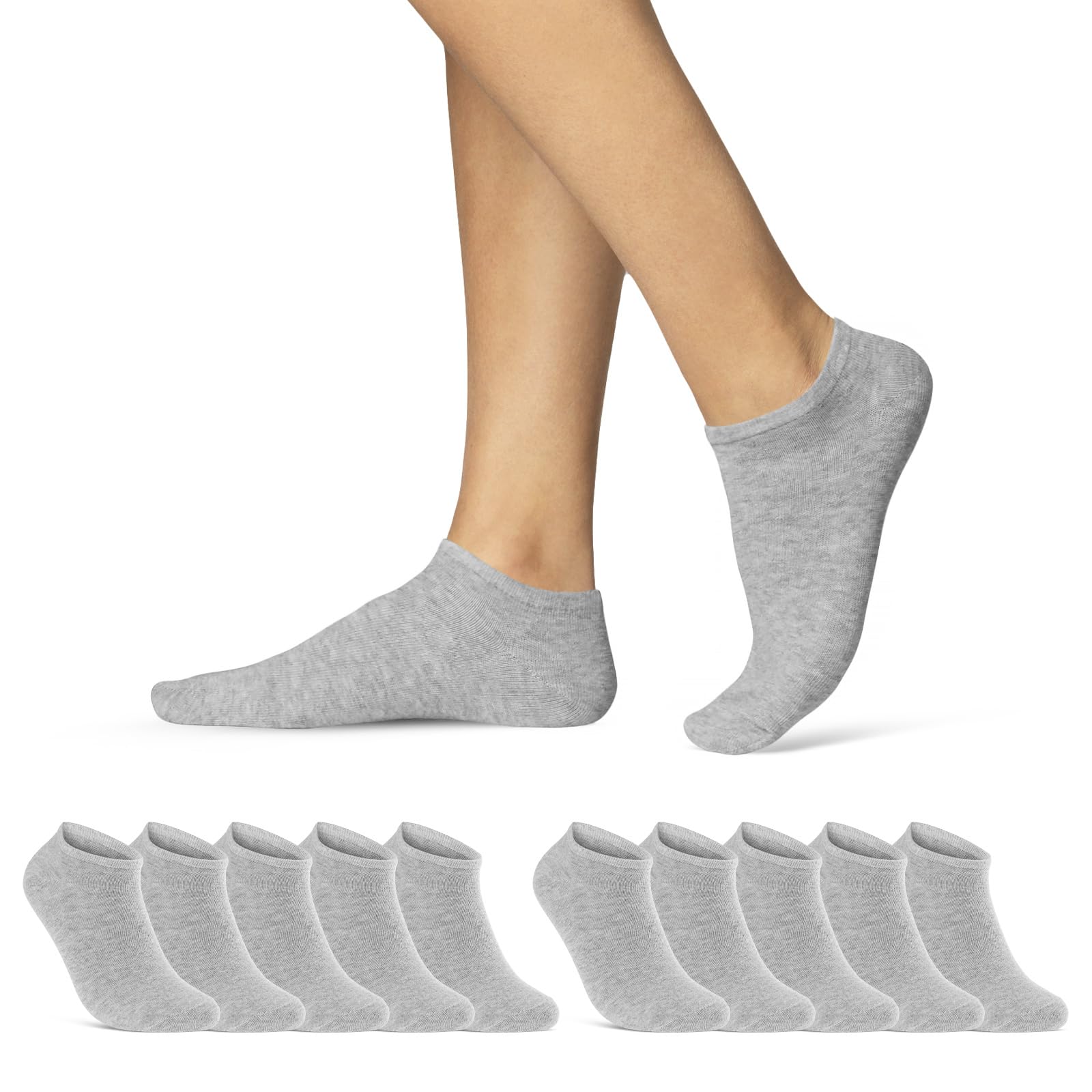 10 | 20 | 30 Paar Sneaker Socken Herren Damen Schwarz Weiß Grau Baumwolle