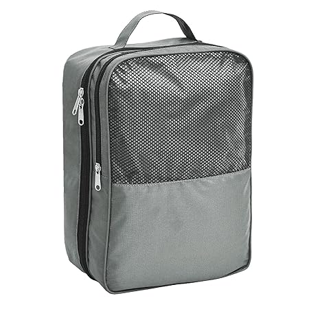 FATMUG Travel Shoe Bag - Gym Men and Ladies Footwear Packing Storage Portable Cover - Grey