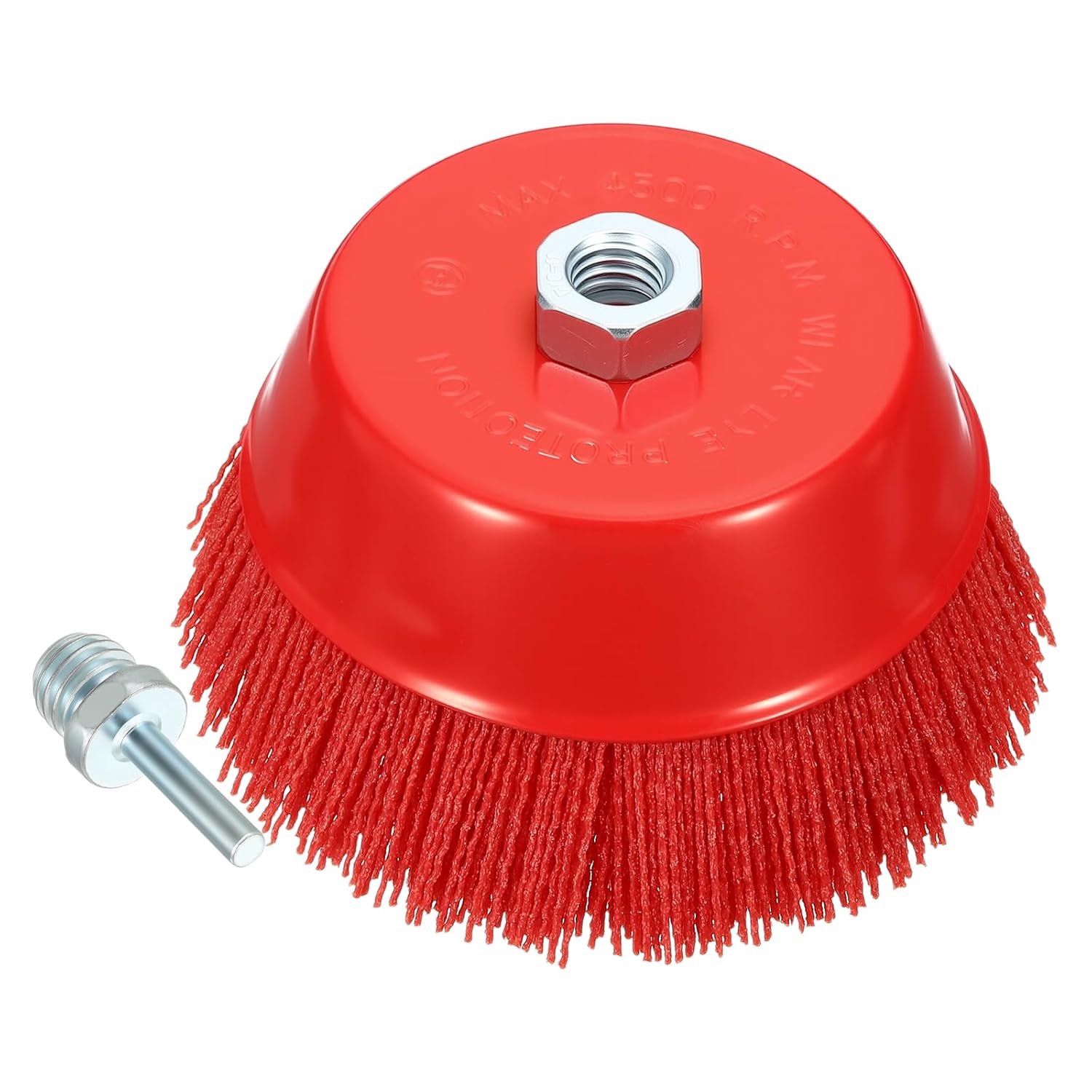 Wire Brush for Angle Grinder Set 2Pack, Crimping Steel Wire 6" (Nylon) Wire Cup with 5/8 Inch-11 Threaded Arbor - for Rust, Clean, Deburring on Cast Iron