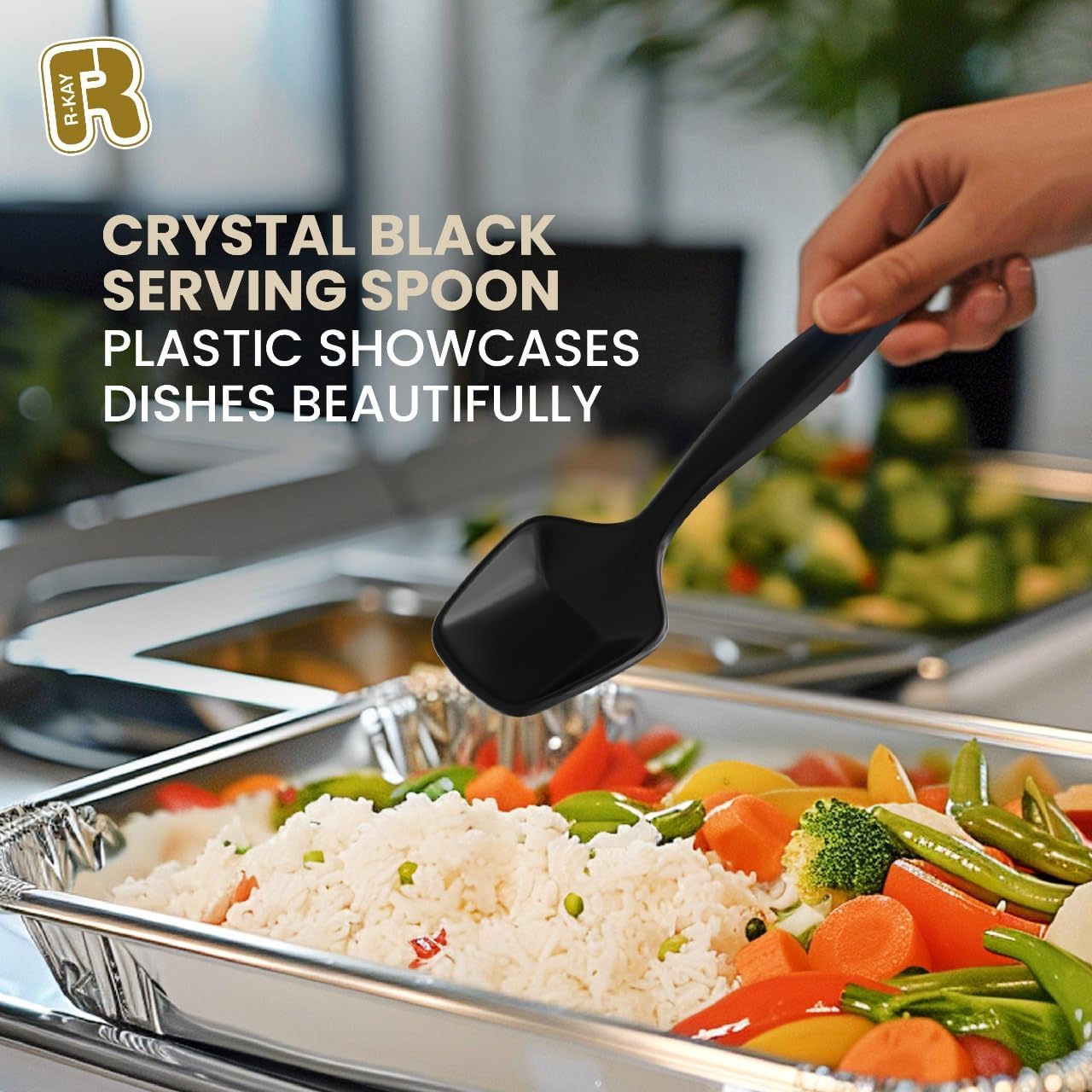 Bla Plastic Serving Spoons For Buffet 7.5 Inch - Bla Plastic Serving
