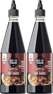 Best of Thailand Japanese Soy Sauce | Japanese Style Barrel Aged Lite Dark Soy Sauce | 2 Bottles of 23.65oz Real Authentic...