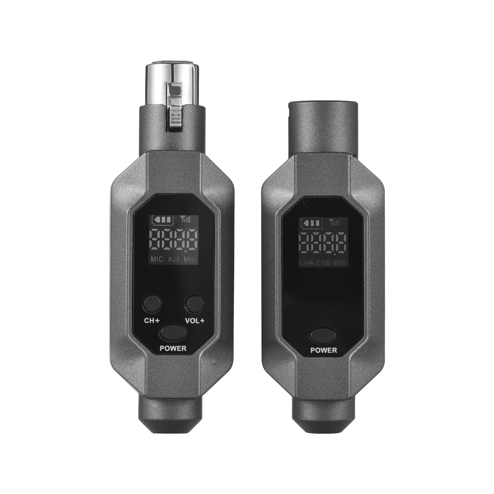 Microphone sans fil XLR Système UHF avec Émetteur et Récepteur pour Mixeur Audio, Guitare électrique, Basse - Réduction du Bruit