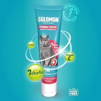 Solomon Sterile Paste 100 Gr Anti-Foat Vitamin and Mineral Malt Paste for Sterilized Cats