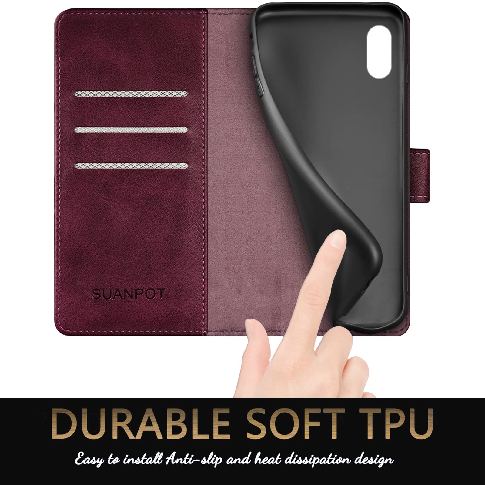 Soyeacrg Custodia a portafoglio a tracolla per iPhone 16 Pro