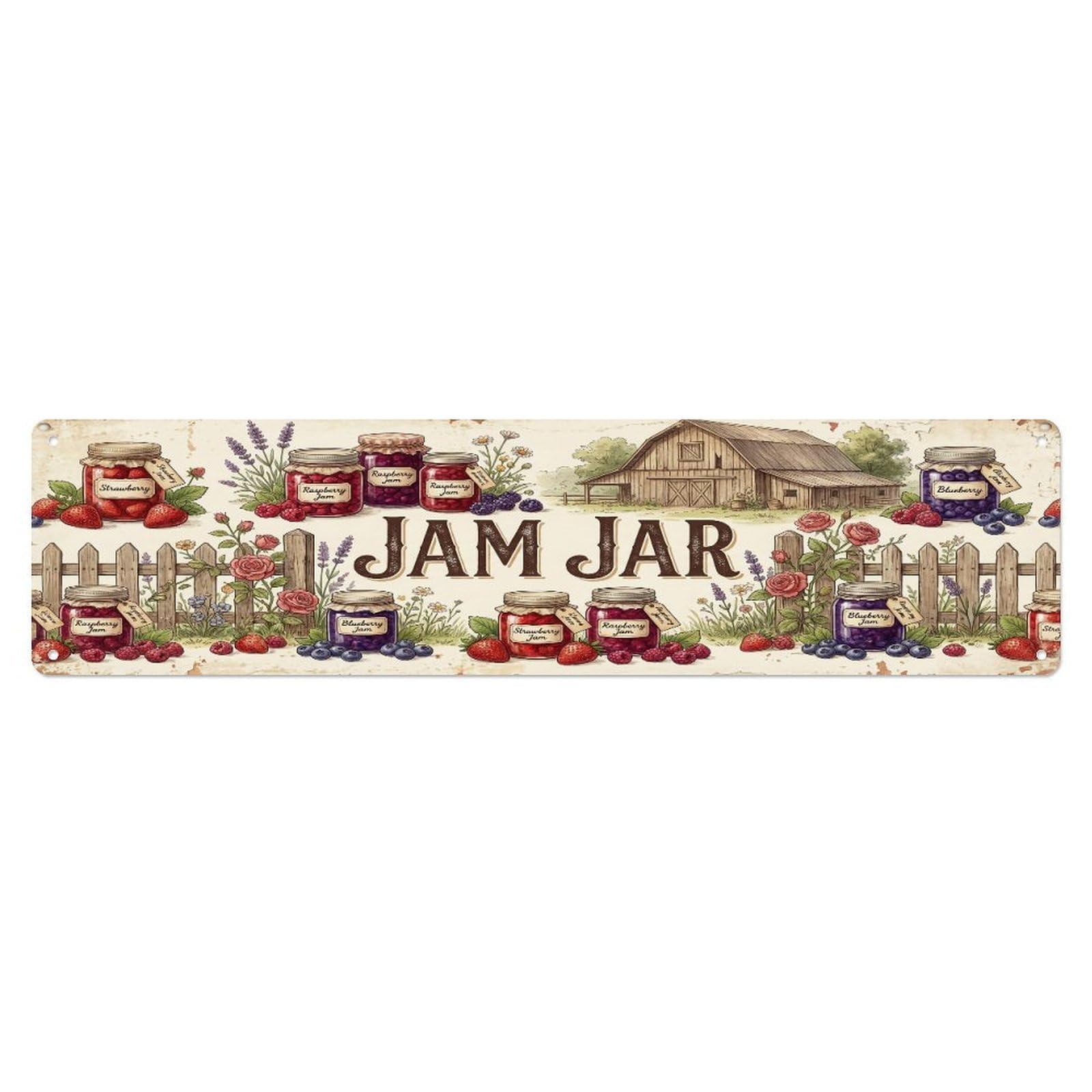 Xanthor Style Metal Tin Sign Vintage Yard Jam Farmhouse Funny Fruit Backyard Farm