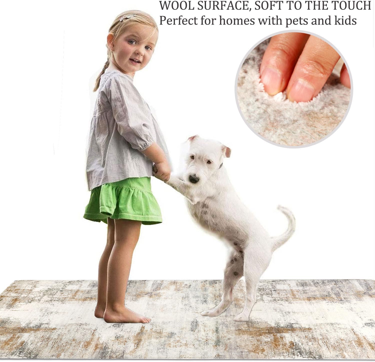 famibay Runners for Hallways Non Slip, Modern Abstract Washable Runner Rug, Soft Hallway Rug Pet Friendly Faux Wool Low Pile Carpet Floor Runner for Kitchen Bathroom Bedroom(Beige/Camel) 2'2" x 7'10" (Rectangular) Beige and Camel image 3 of 8 B0C7483J9L