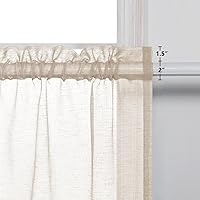 Vista 3 de KOUFALL - Cortinas cortas con aspecto de lino