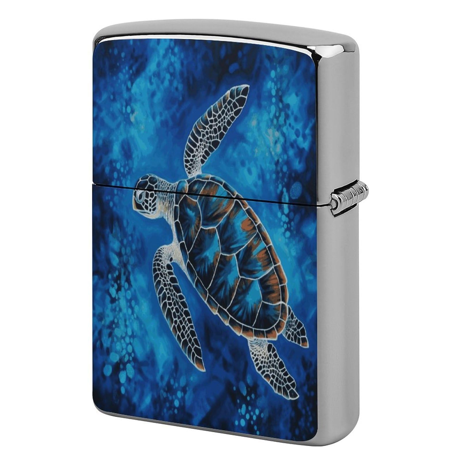 Btcowzrv Style Sea Turtle-Blue Metal Lighter Case Sleeve Cover Holder