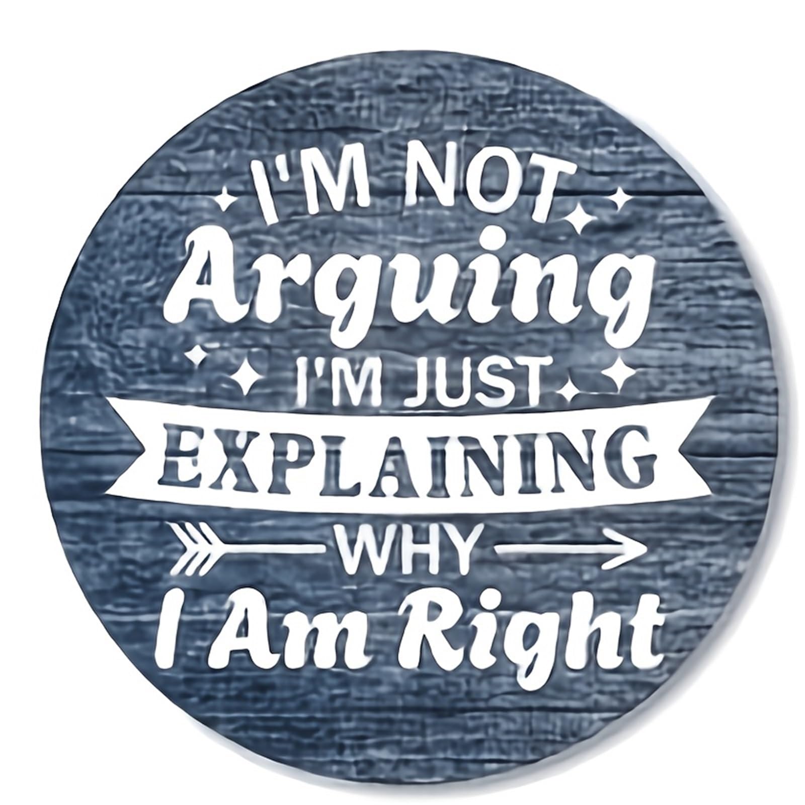 Wooden Round Coasters 3pcs 2D Retro Letter Wooden Coaster Set