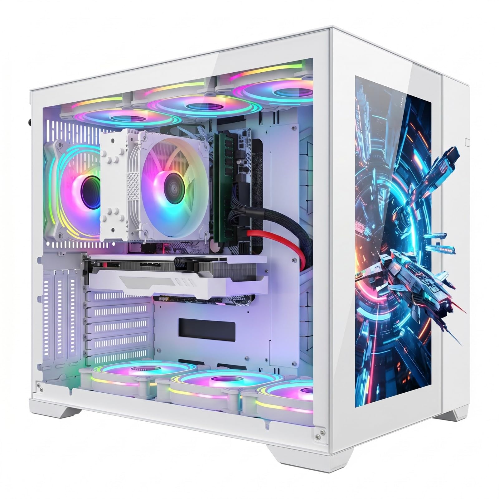 STGSivir PC Gaming Fisso, Computer Gaming, Core i7-11700KF fino a 5.0 GHz • Nvidia RTX 3060 12GB GDDR6 • 32GB DDR4 RAM • 1TB SSD • WiFi 6 • BT • Windows 11 Pro