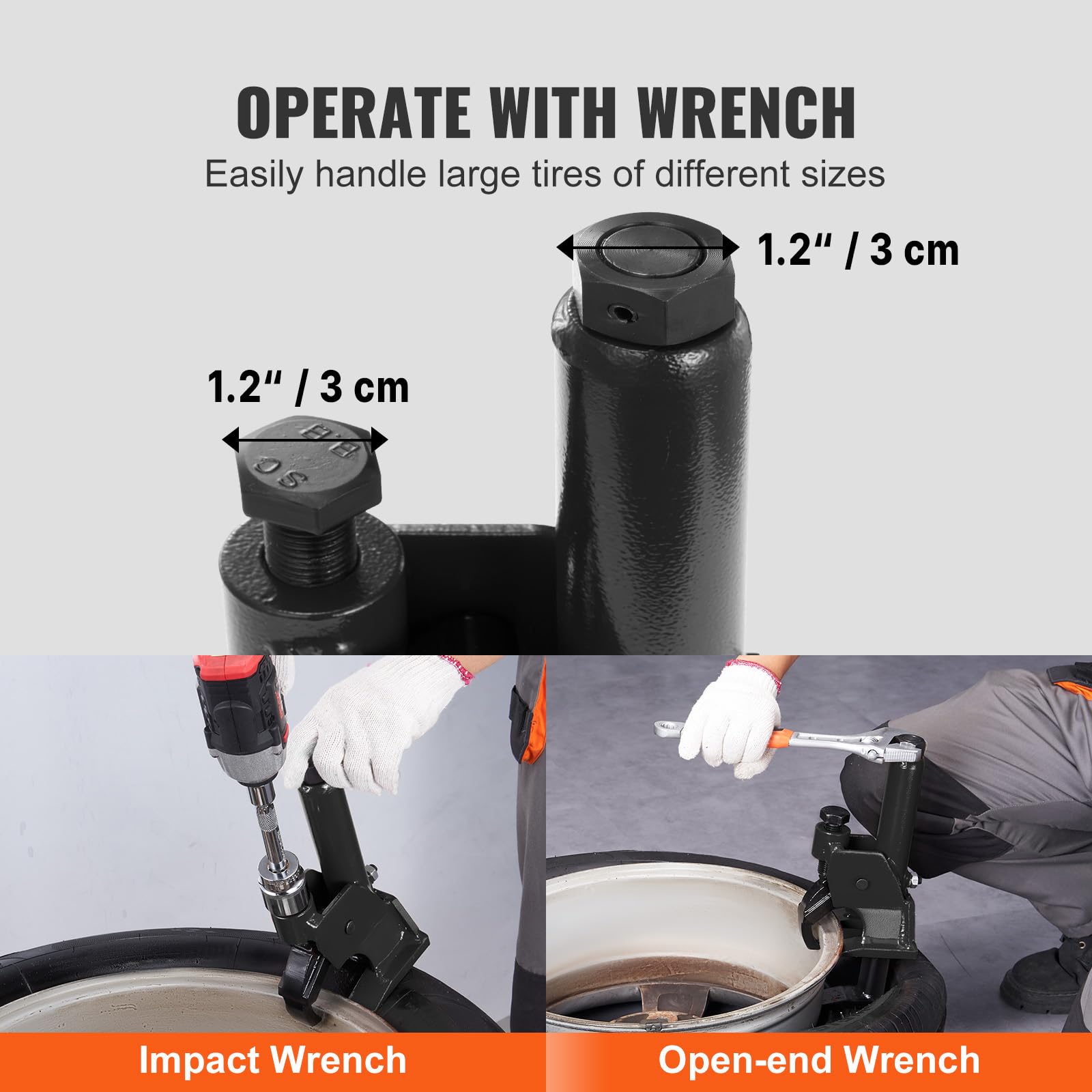VEVOR Urządzenie do montażu opon, zmiana opon, 96,5-106,7 cm, możliwość regulacji, urządzenie do montażu opon 250 x 150 x 120 mm, dźwignia montażowa, maszyna do montażu opon, narzędzie do wymiany opon