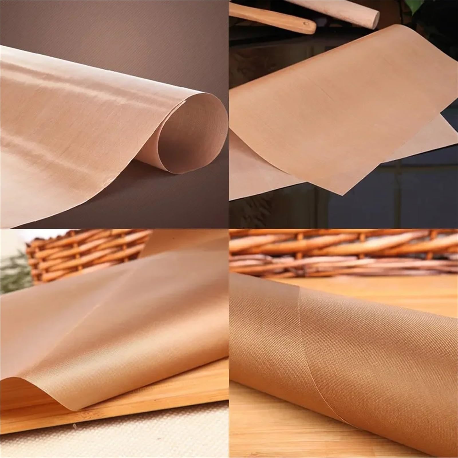 Esterilla Para Horno 3 uds estera antiadherente almohadilla de hule estera de papel de cocina lavable horno reutilizable resistente al calor herramientas de cocina for hornear Para Horno Microondas(Co