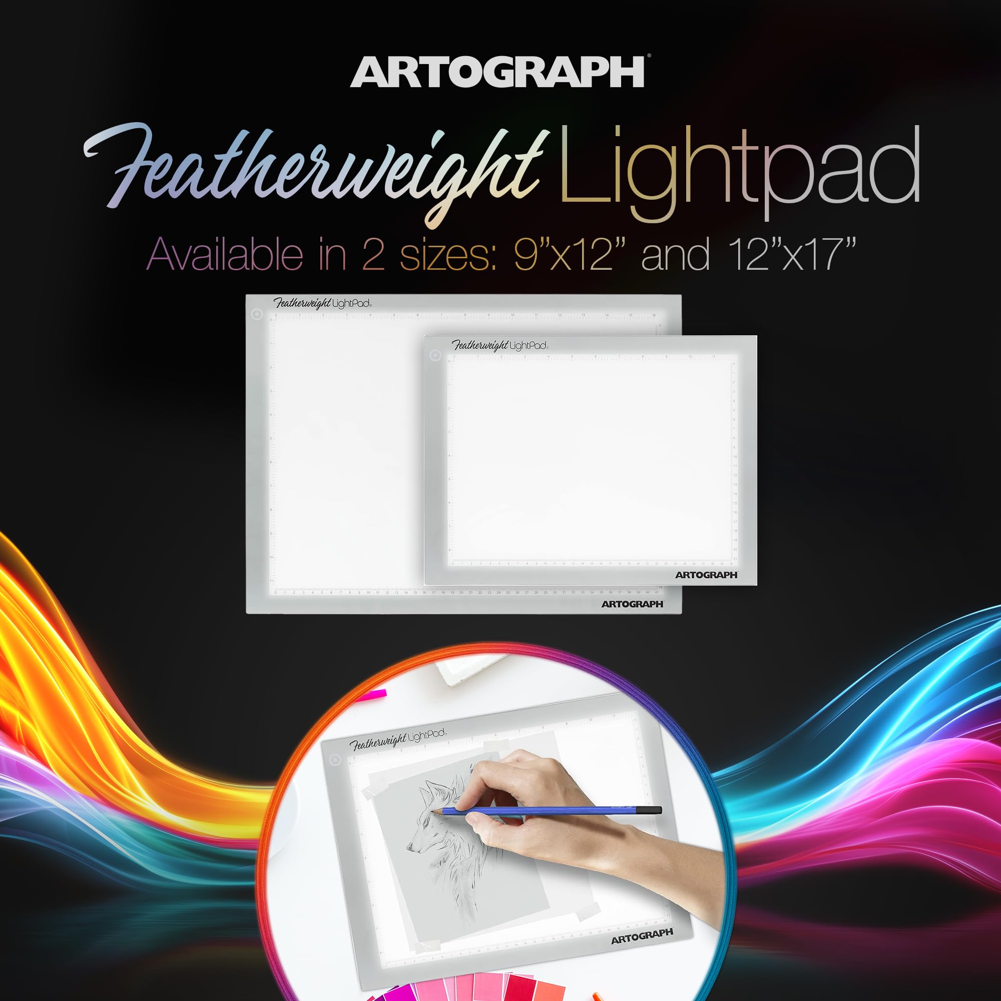 Artograph Federleichtes Lightpad, 30,5 x 43,2 cm, ultradünn, dimmbar und leicht zum Zeichnen, Nachzeichnen von Illustrationen, Animation, 25832