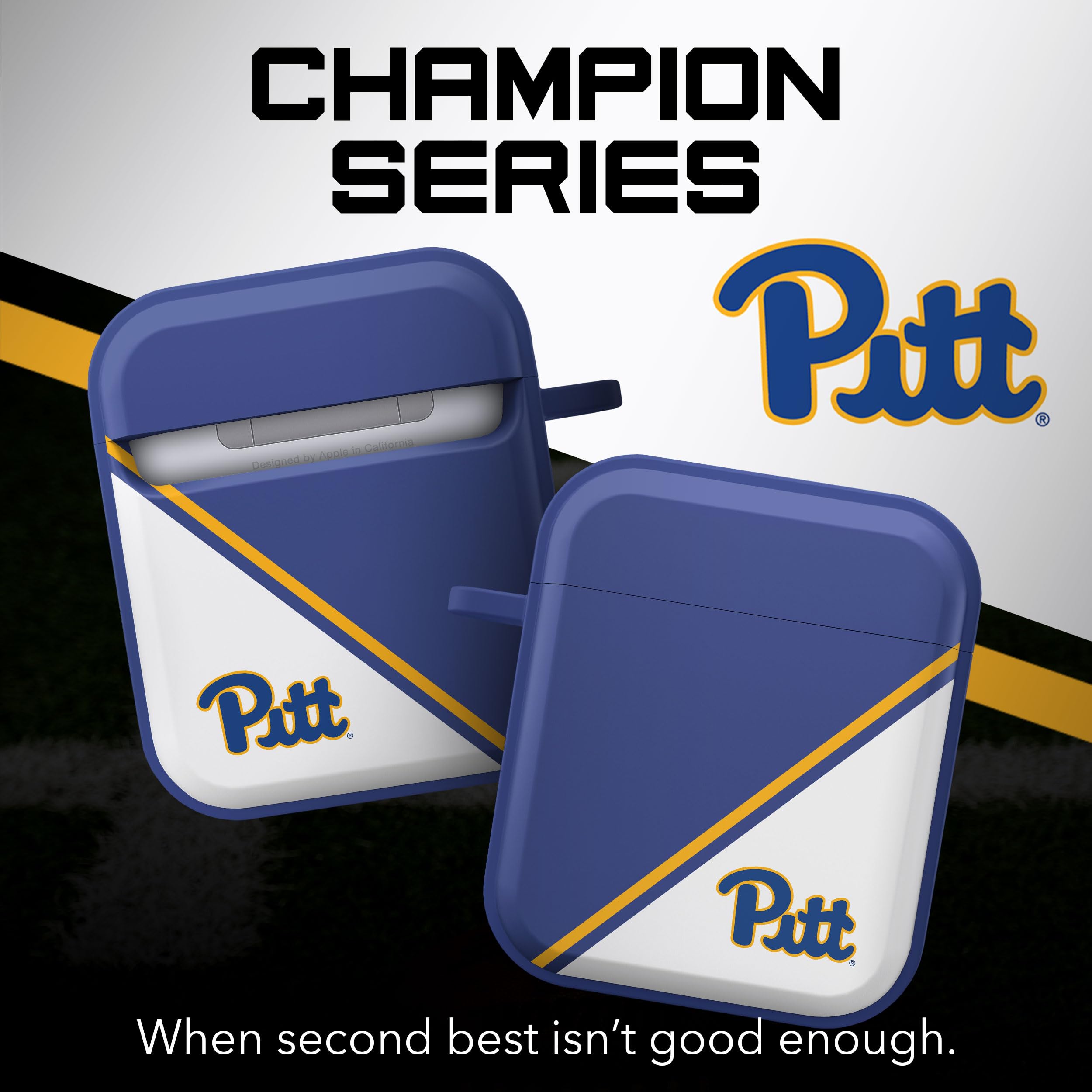 Affinity Bands Pittsburgh Panthers Champion Series HDX Case Cover Compatible with Apple AirPods Generations 1 & 2