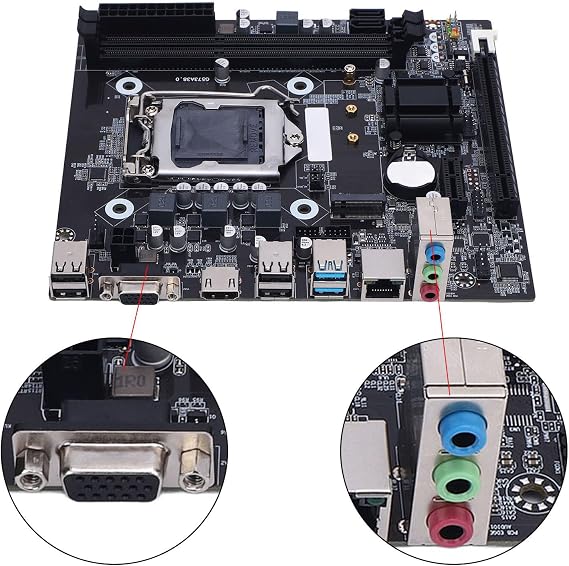 LICAEVEY H81 ゲーミングマザーボード M ATX LGA 1150 Intel 第4世代 Core i3 i5 i7 & Xeon E3 V3 CPU用 DDR3 16GB M.2 NVMe SATA 6Gbps PCIe x16