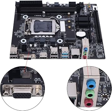 LICAEVEY H81 ゲーミングマザーボード M ATX LGA 1150 Intel 第4世代 Core i3 i5 i7 & Xeon E3 V3 CPU用 DDR3 16GB M.2 NVMe SATA 6Gbps PCIe x16
