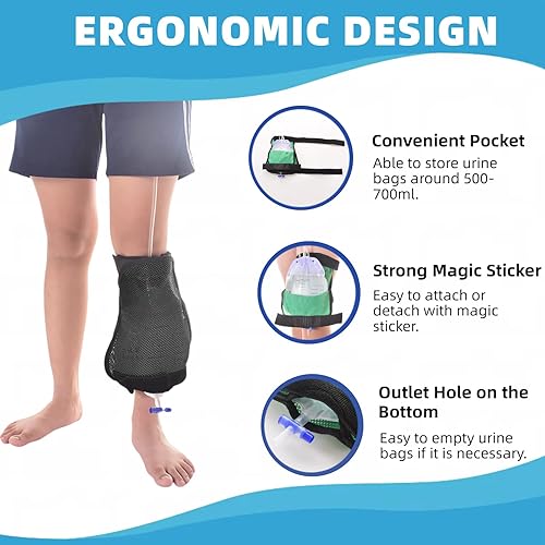 Miniatura 3 de WEEOATAR Soporte para bolsa de piernas, suministros de catéter urinario, transpirable y fácil de usar, dispositivo de estabilización de catéter con