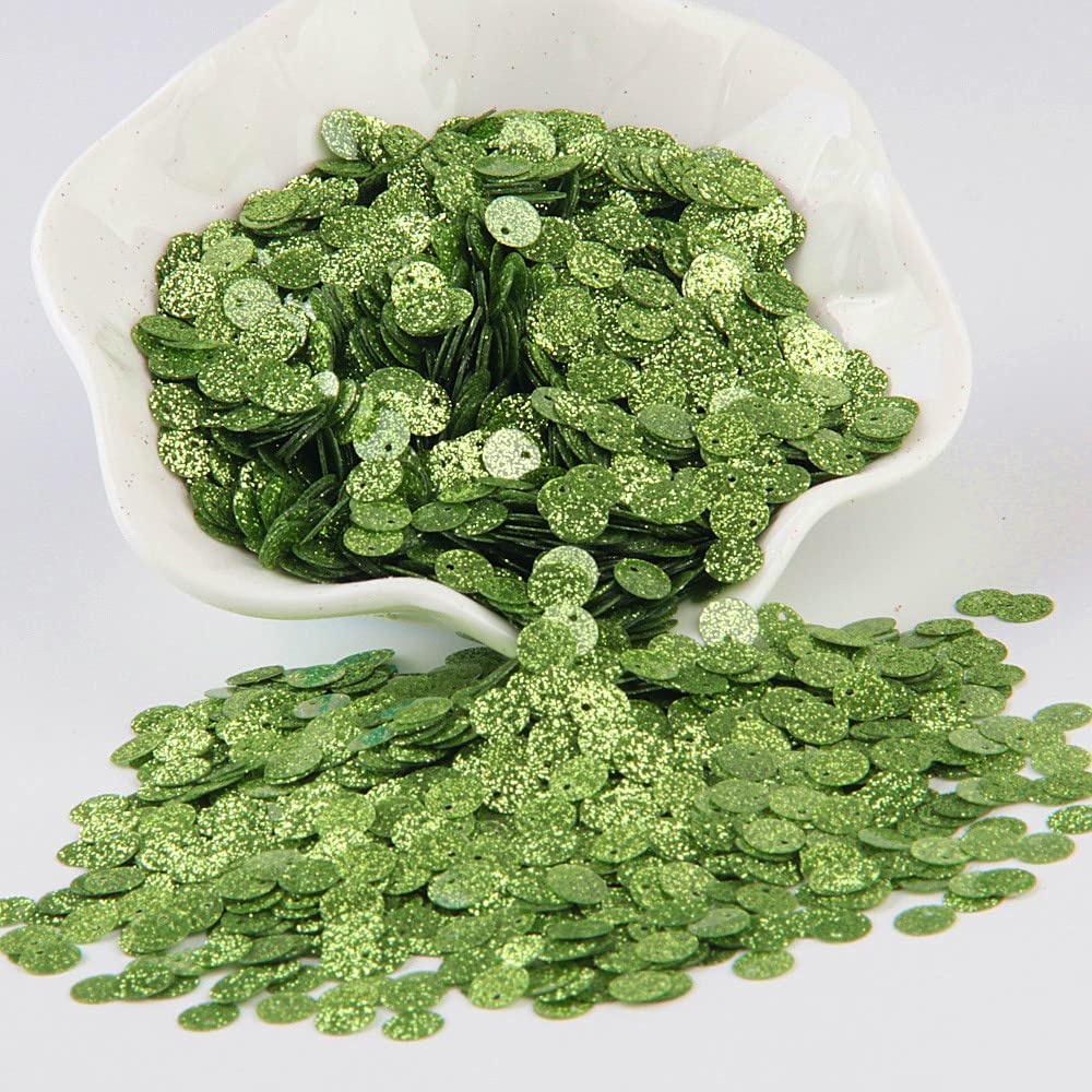 Cekiny do przyszywania, Cekiny do rękodzieła i szycia Jasnozielone 3mm-30mm(3mm Light Green)