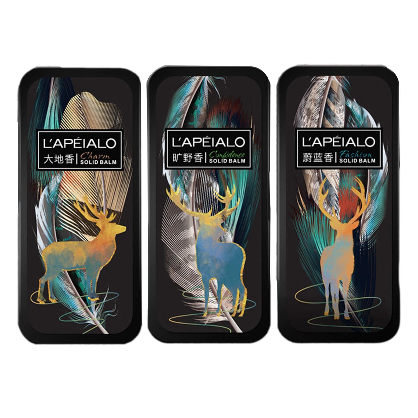 Long Lasting Solid Cologne | Chinese Printing Style Balm Cologne for Men, set Natural & Organic Ingredients, Travel-Friendly Tin Cologne Balm Toilet