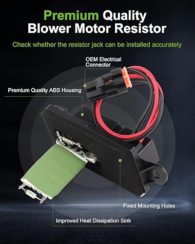 Miniatura 12 de SCITOO Resistencia de motor de ventilador HVAC para 2008-2013 para Chrysler 300/2008-2016 para Town & Country/2008-2010 para Dodge Charger/2008-2018