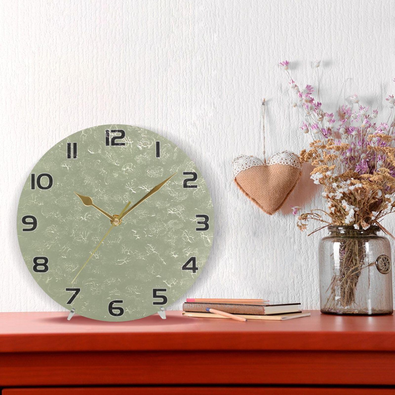Isoa Orologio Da Parete Silenzioso Con Tartaruga Colorata – Acrilico, 24x24 Cm, Moderno, Batteria AA