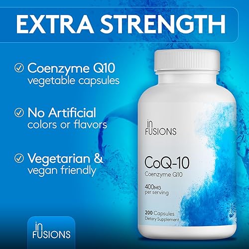 Miniatura 6 de Infusiones Pure Extra Strength CoQ10 400 mg 400 cápsulas de alta absorción, sin gluten, sin OMG, paquete de 2