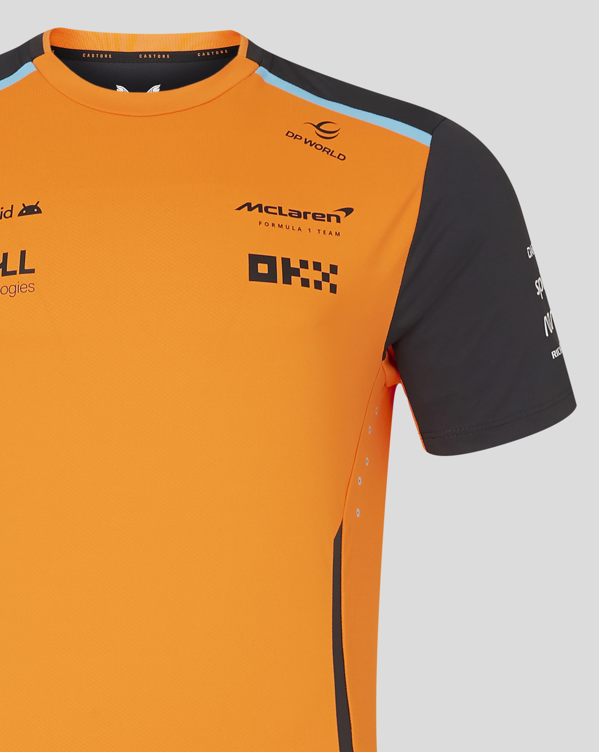 McLaren Formel 1 Team – Offizieller 2024 Formel 1 Merchandise – Replica Team Set Up T-Shirt – Papaya Orange/Phantom Grey – Herren