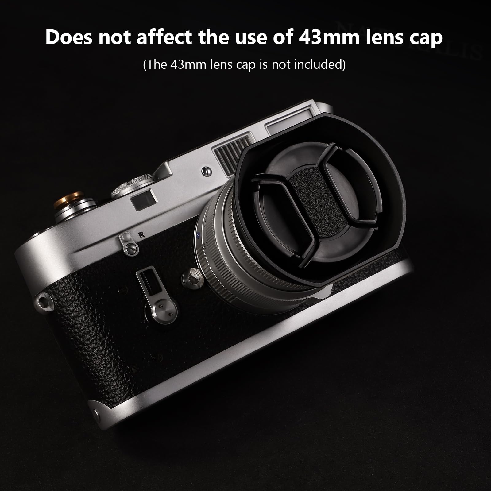 Haoge LH-ZV02MB Paraluce quadrato in metallo per Voigtlander Nokton 35mm f/1.4 II, 40mm f1.4,50mm f1.5 II 28mm f1.5 VM Mount,Carl Zeiss Biogon T* 35mm f2 ZM, 2.8/35 35mm f2.8 ZM, 50mm f2.8 ZM, 50mm f2