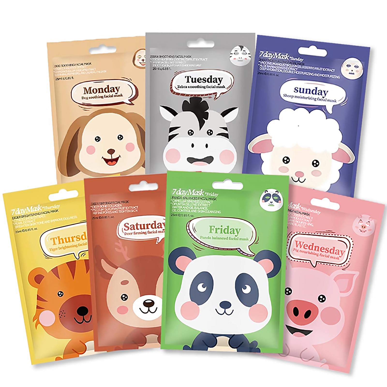 Yishifa 7 Pack Animal Character Sheet Masks, Face ...