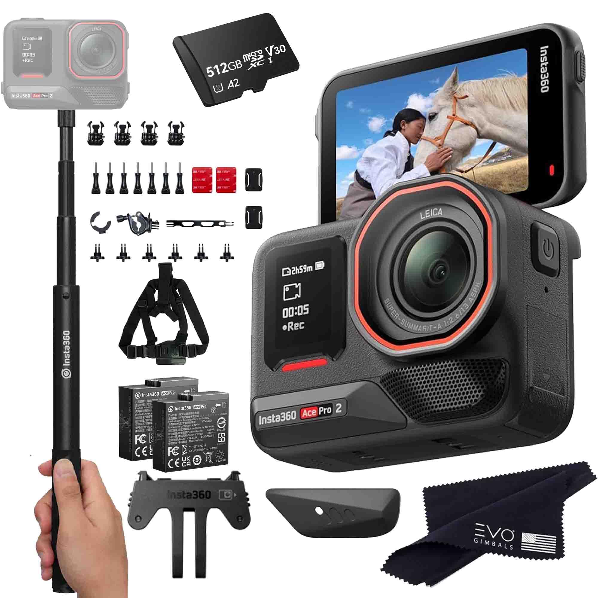 Insta360 Ace Pro 2 Bike Bundle- 8K Waterproof Action Camera Co-Engineered with Leica, Flagship 1/1.3" Sensor, 8K30, 2.5" Flip Screen|Includes Bike Bundle, Invisible Selfie Stick (512GB)-picture-24