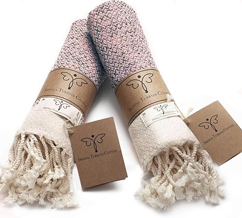 Miniatura 1 de Smyrna - Toallas de mano turcas originales, 100% algodón, prelavadas, 16 x 40 pulgadas, toalla decorativa de baño para manos, cara, cabello,