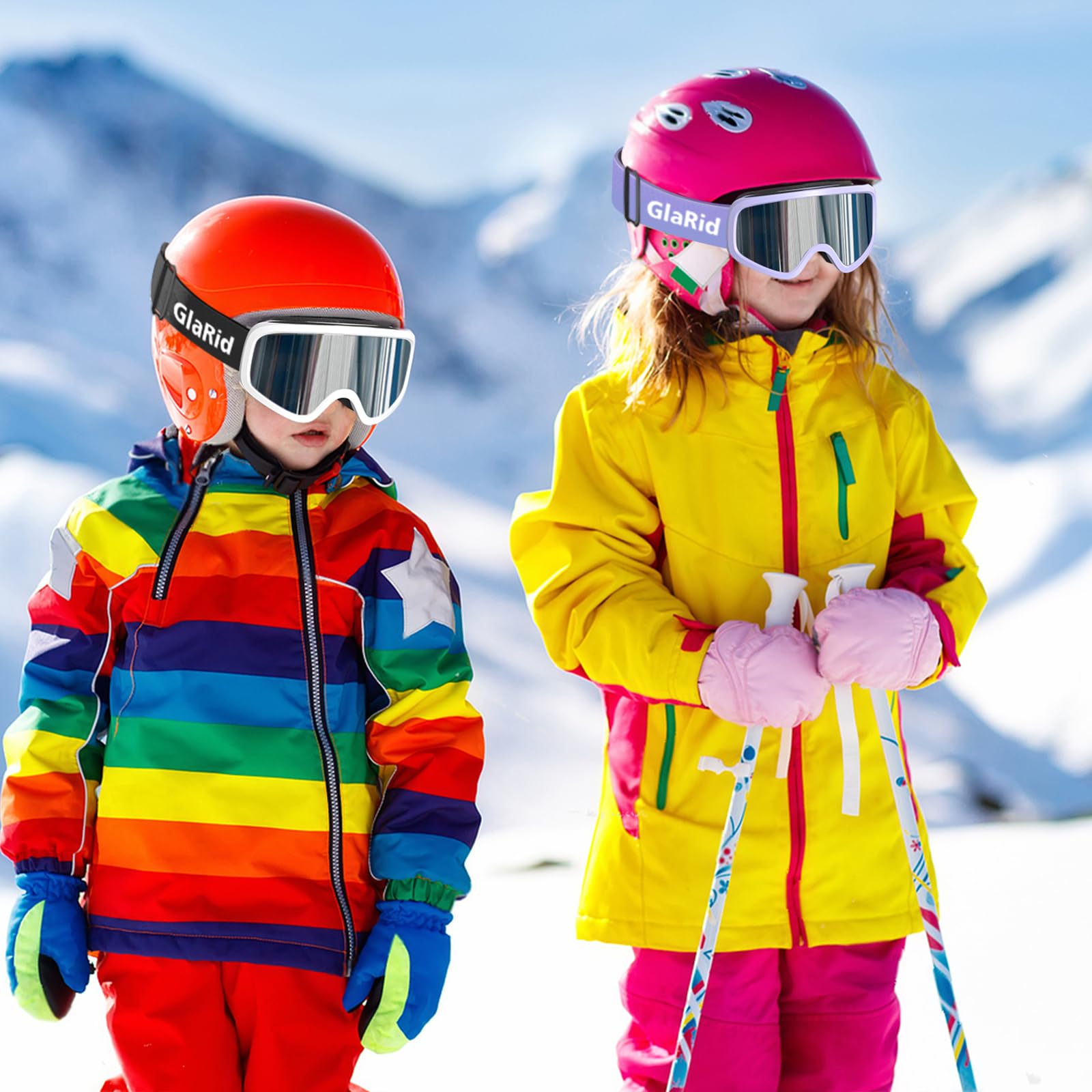 Gafas de esquí para niños antivaho protección UV400