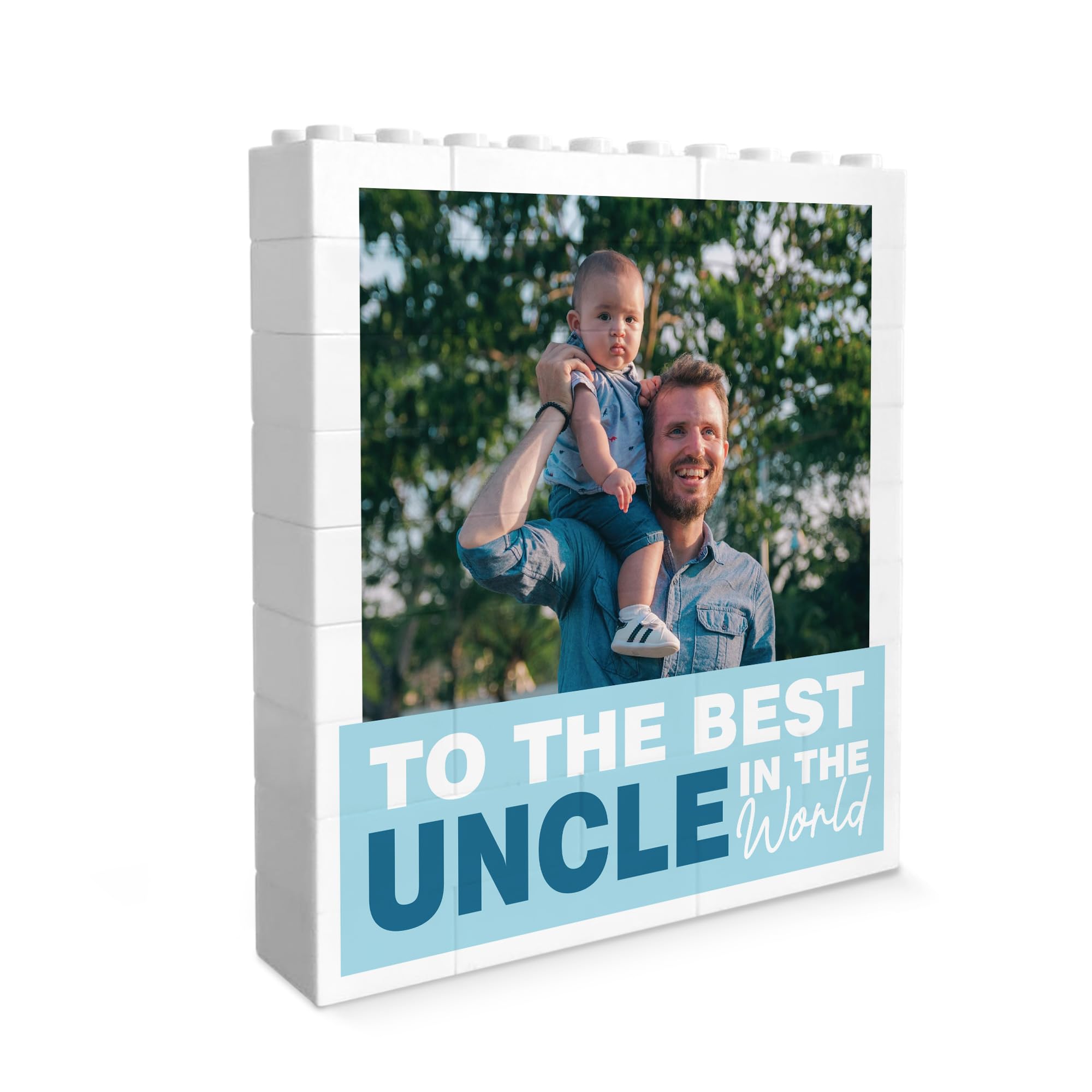 Red Ocean Personalised Best Uncle Building Block Photo For Uncle Birthday For From Niece Nephew Best Keepsake