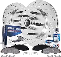 Vista 32 de Detroit Axle - Pastillas de cerámica traseras de repuesto de pinza de freno derecha para Infiniti G35 Nissan 350Z Murano Quest - Juego de 3 piezas