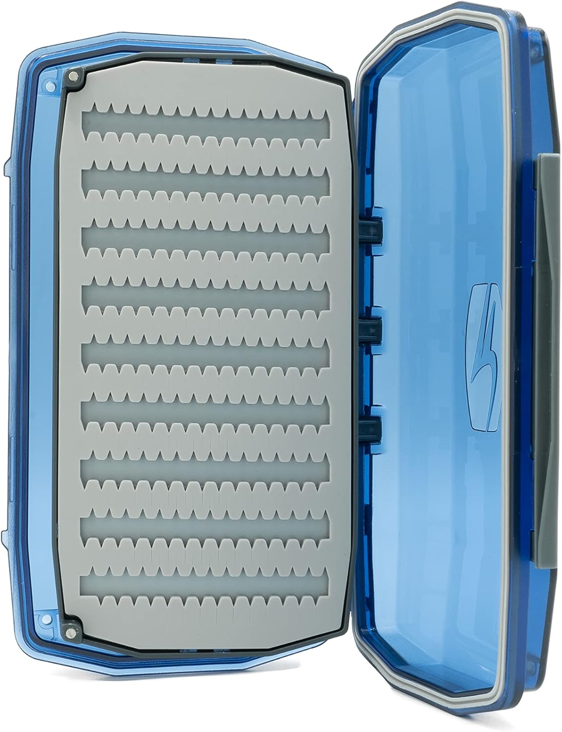 UMPQUA UPG Silicone WP Essential Large Fly Box - Lightweight Versatile Large-Sized Waterproof Dustproof Quick-Loading Fly Storage Case - Fly Fishing Tackle Organizer - Blue