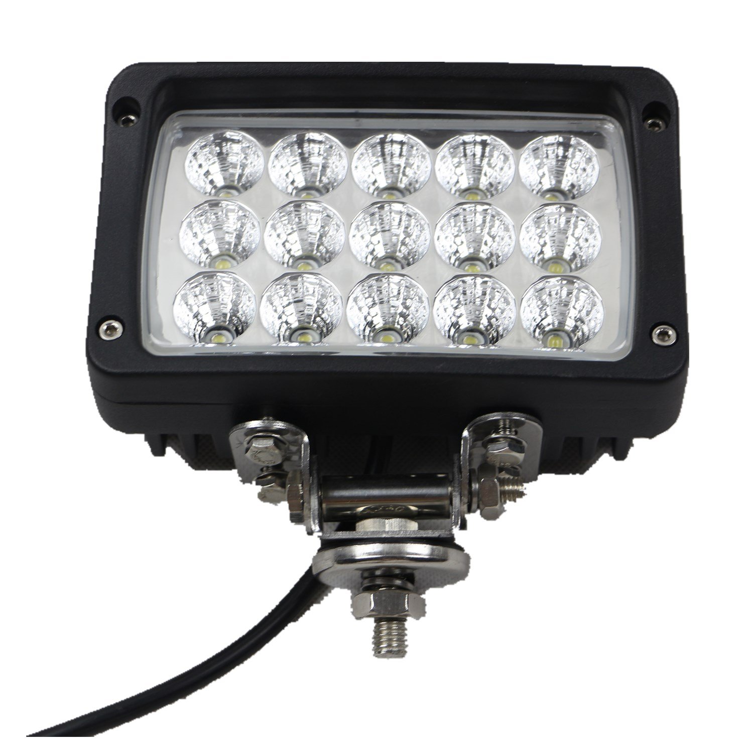 2 X 45W phare de travail LED lampe voiture SUV ATV tracteur pelleteuse camion grue 4x4 camion Work light Phare LED Lampe à LED pour véhicule tout-terrain 12V 24V Lumière LED