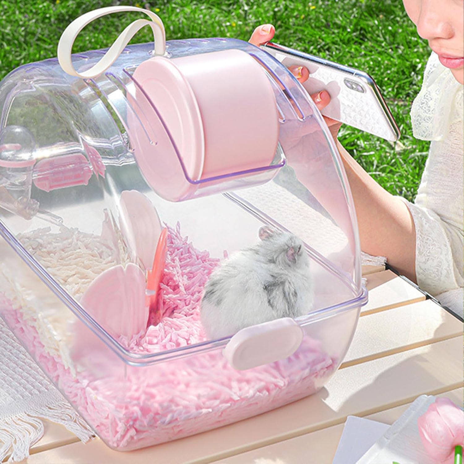 Hamster Carrier Large Bag Travel Cage for Various Small Pets Go Out Hamster Travel Small Animal Carriers Bag