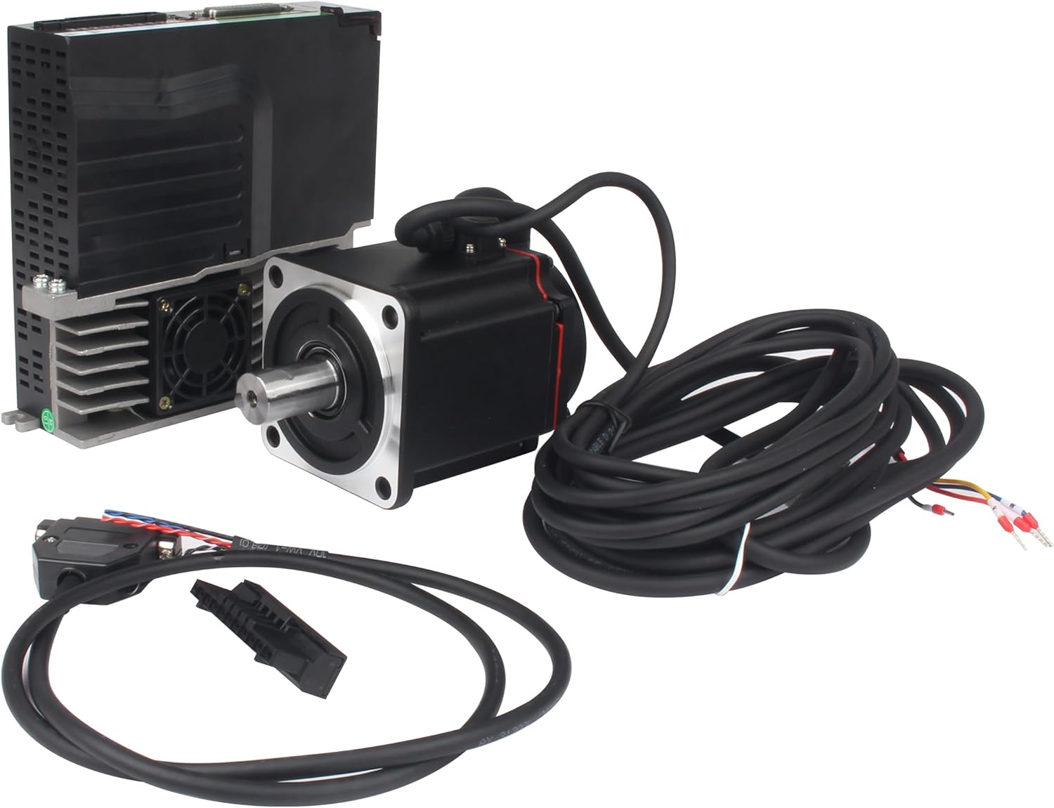 Without Brake 750W AC Servo Motor Kit, CNC 220V 4.4A 3000rpm L3000 17-bit Encoder RS485 Servo Motor Driver Controller Kit for CNC Engraver Milling Machine/Robot