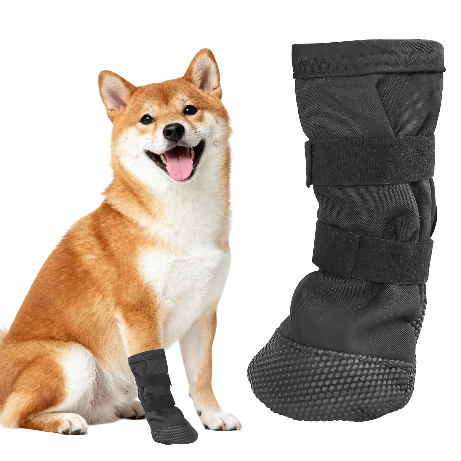 Hwanme Dog Boot for Paw Injury & Wound Protection,Dog Paw Protectors, Waterproof, Breathable, Non-Slip Sole, for Outdoor Activities(Single Boot)