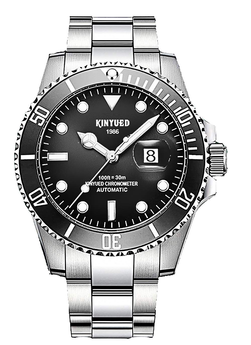 CARLIEN New Classic Luxury Men's Automatic Watch Stainless Steel Waterproof Mechanical Watch