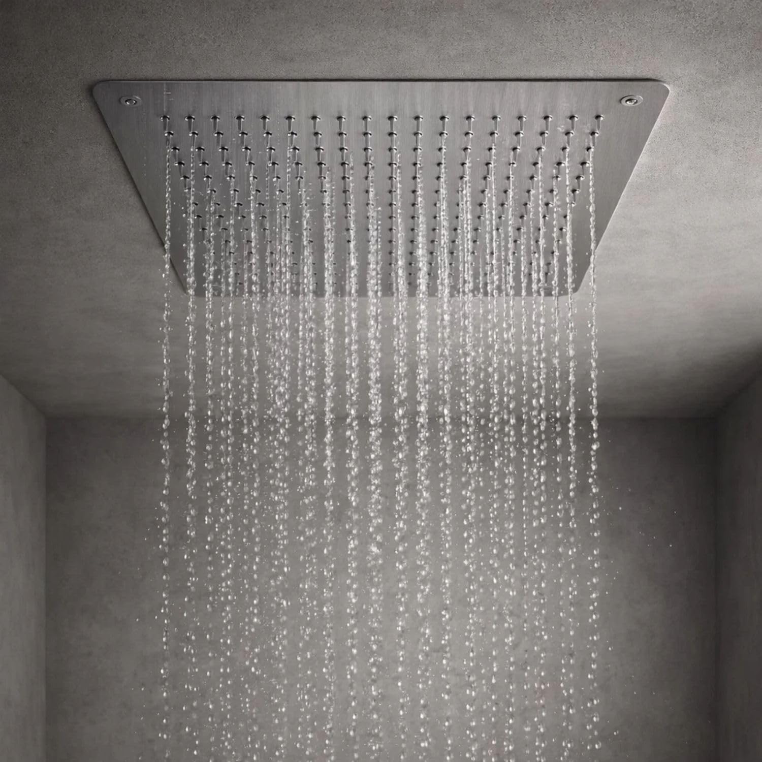 Soffione Doccia a Soffitto Installazione da Incasso Acciaio Inox Quadro