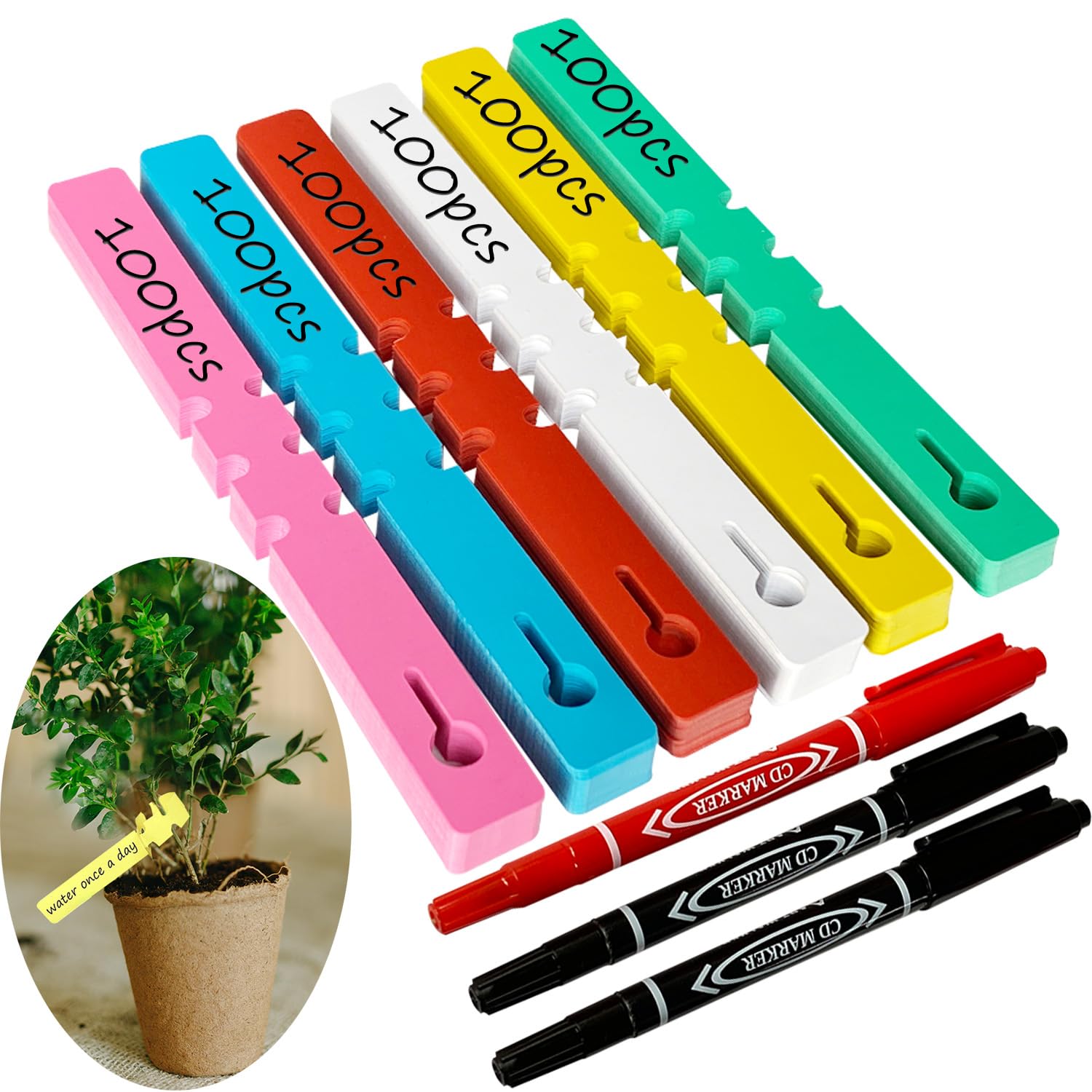 Etichette Piante Giardino KOMUNJ Targhette Per Piante, 200 Pezzi - Foto 5