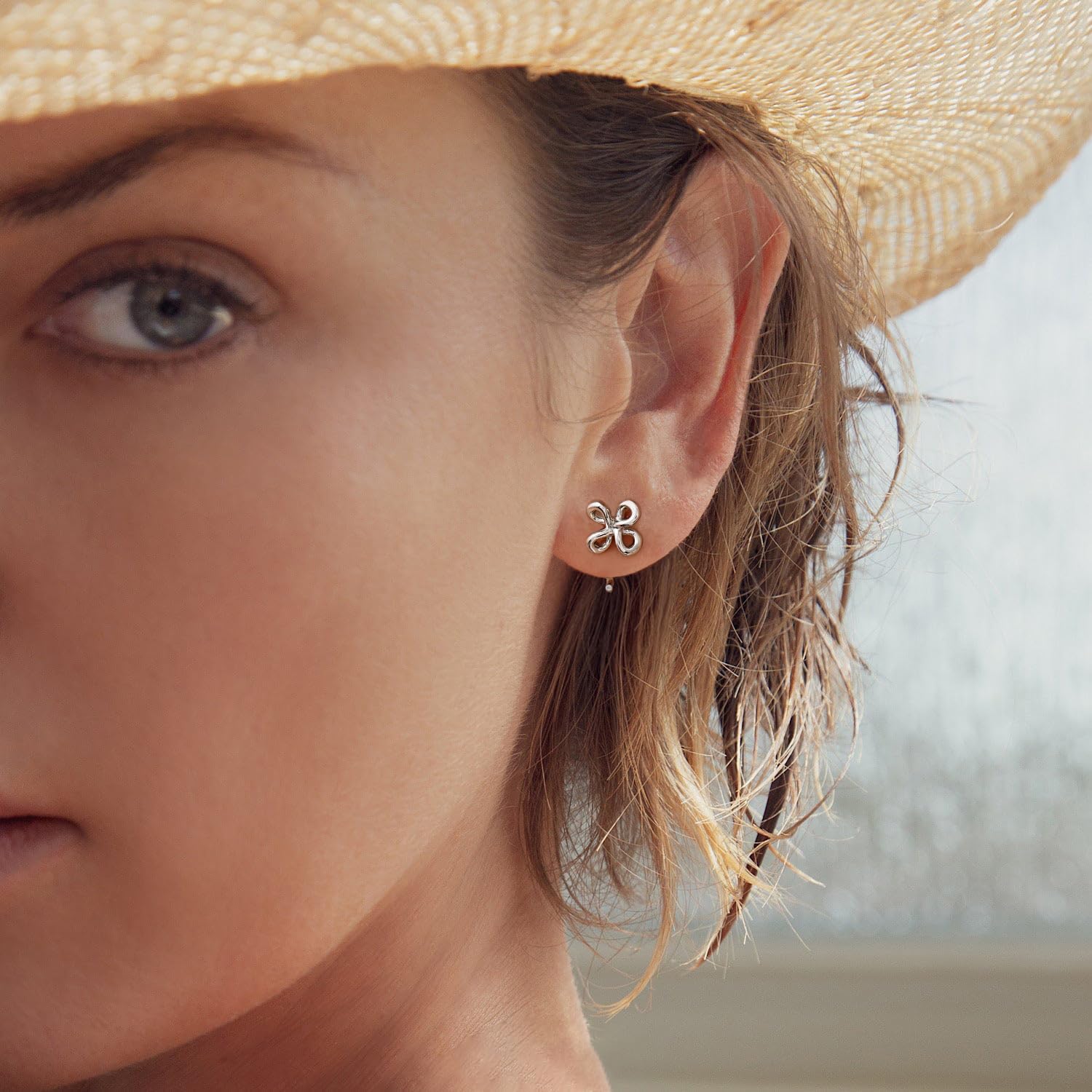 CHIC & ARTSY 925 Sterling Silver Half Hoop Earrings for Women, Adjustable Huggie & Threader Hoop Earrings Collection, Hypoallergenic Lightweight Sleep & Everyday Earrings with Symbolic Designs - Image 3