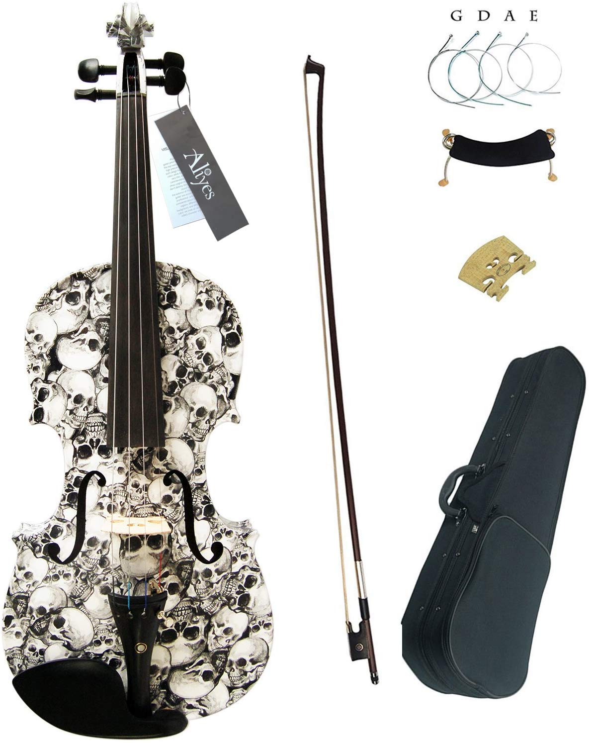 Aliyes Handmade donne/Gril violino acustico 4 kit 4 Full size violino in legno massello con custodia, archetto, colofonia, strings-hb, HB-1312
