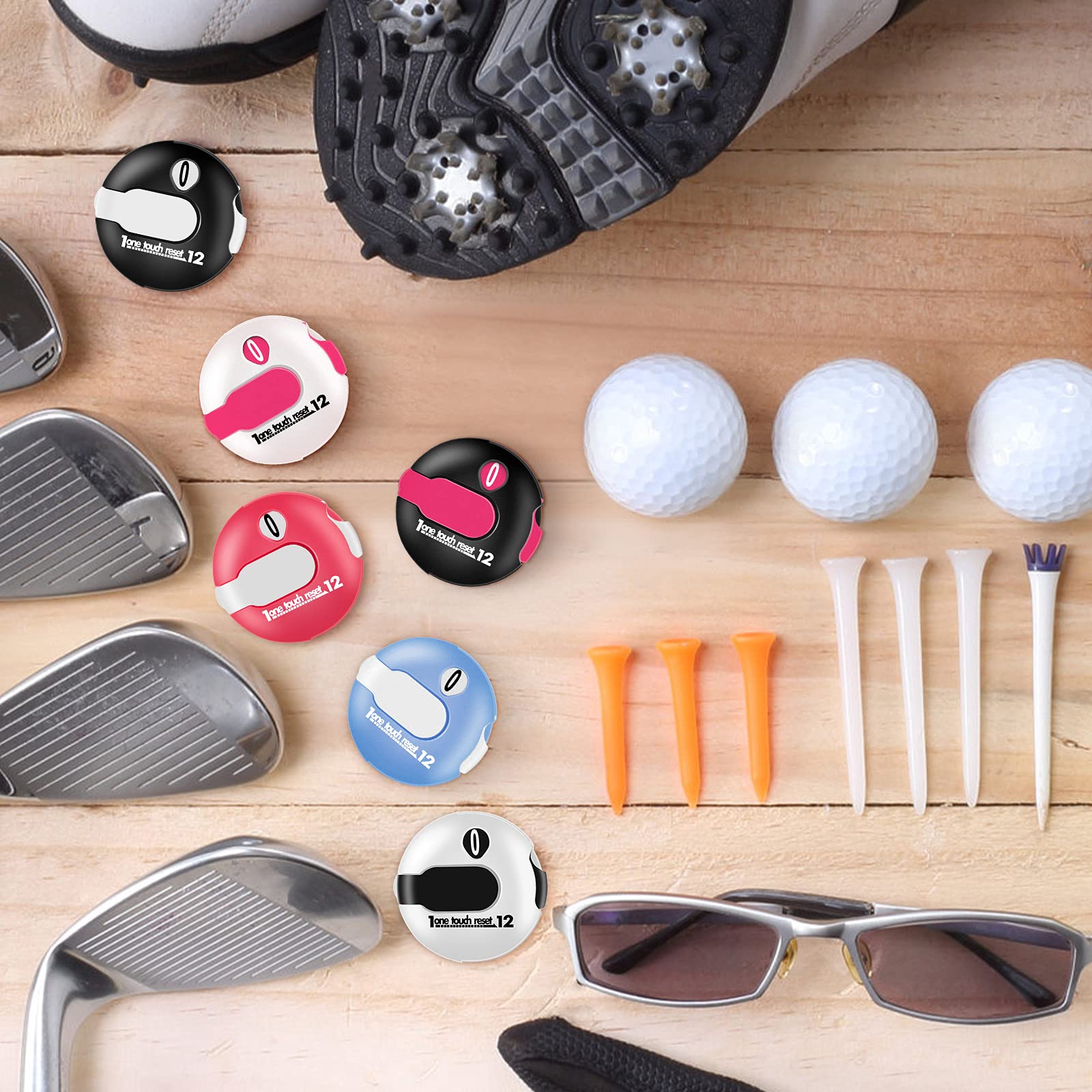 Contador de Puntuación de Golf Mini Clicker 12 Puntos Accesorios Scorekeeper 1.2 Pulg.