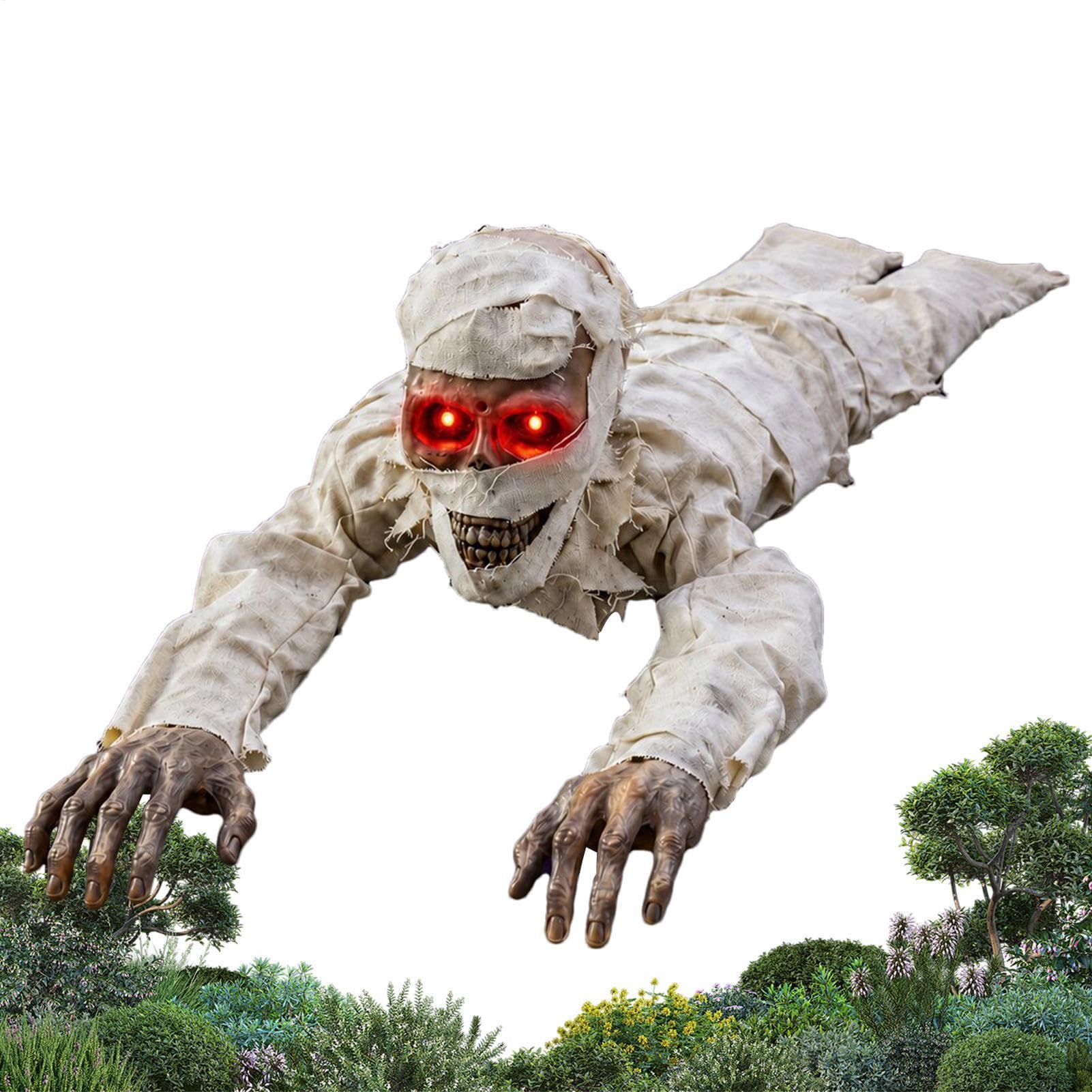 Muñeco Halloween Gateante Juguete De Broma Fantasma Activado Por Voz | Muñeco Eléctrico Aterrador Reptante Para Al Aire Libre Entrada Casa Encantada Reuniones Jardín