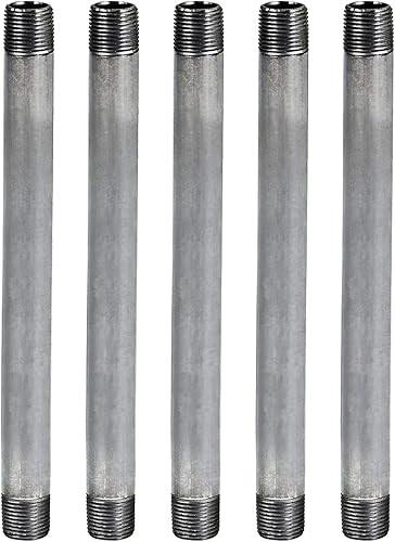 Supply Giant Tubo galvanizado de 2 pulgadas, tuberías de acero maleable de dos pulgadas, montaje de muebles vintage de bricolaje, 2 x 24 pulgadas