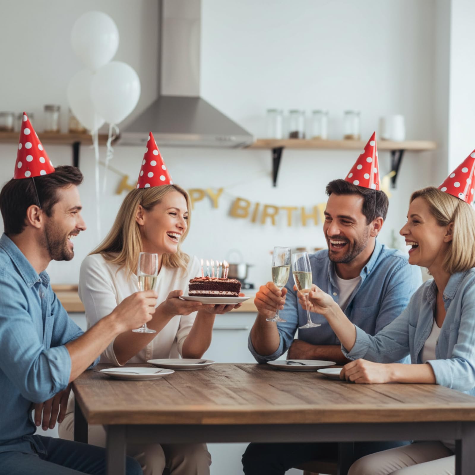 Mumufy 100 Stück rote Kegel-Partyhüte, weiße runde Punkte, schöne Geburtstagsmütze, Partyhüte, Kuchen-Papierhüte, für Geburtstagsparty, Kopfbedeckung