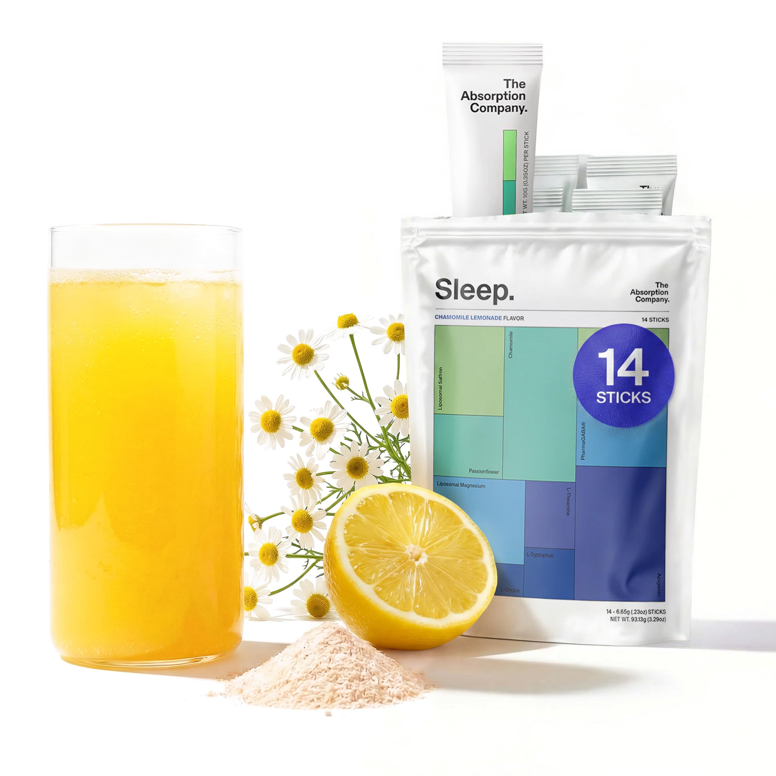 The Absorption Company Sleep Aid Powder - Calming Drink Mix Packets - 14PK
